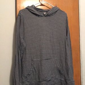 Navy/white striped hoodie